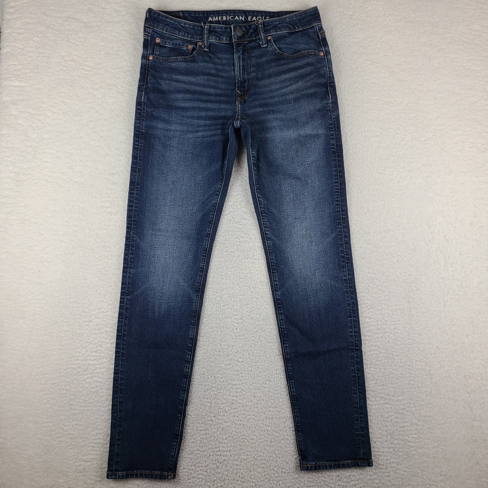 American Eagle Jeans Mens 32x36 Blue Airflex + Athletic Fit Dark Wash Denim